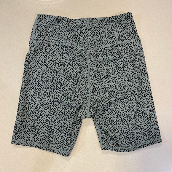 Green Speckled Biker Shorts - Picture 2 of 4